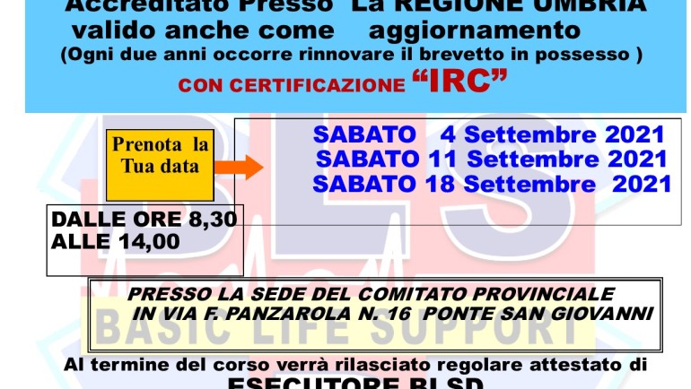 Corso BLSD -IRC